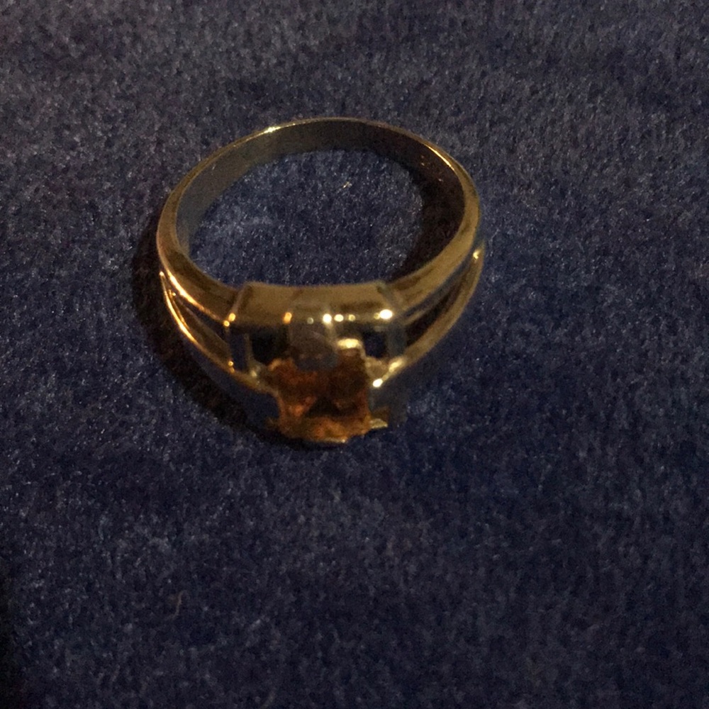 Men’s Sterling Silver Citrine Ring